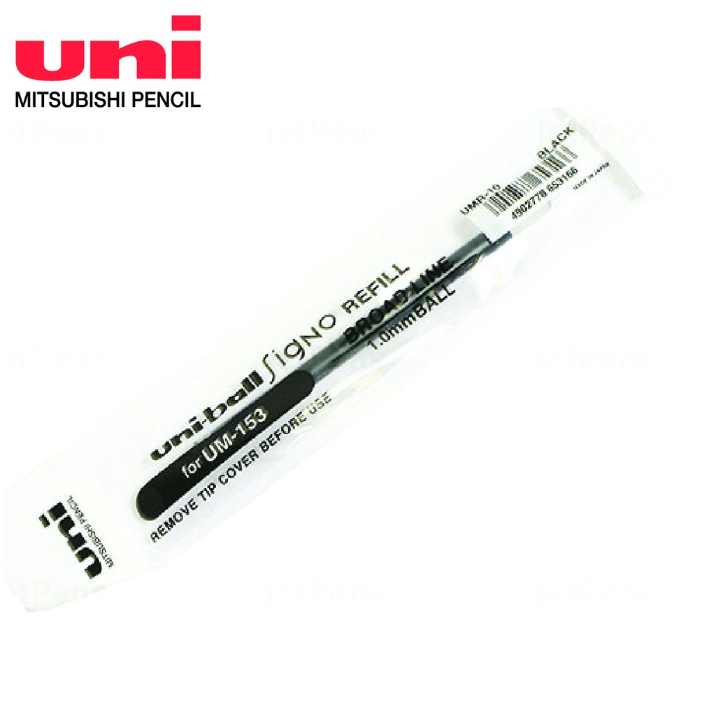 Uni-ball UMR10 N Nachfüllpack Schwarz - 12 Stück Für UM153 Broad 1,0mm
