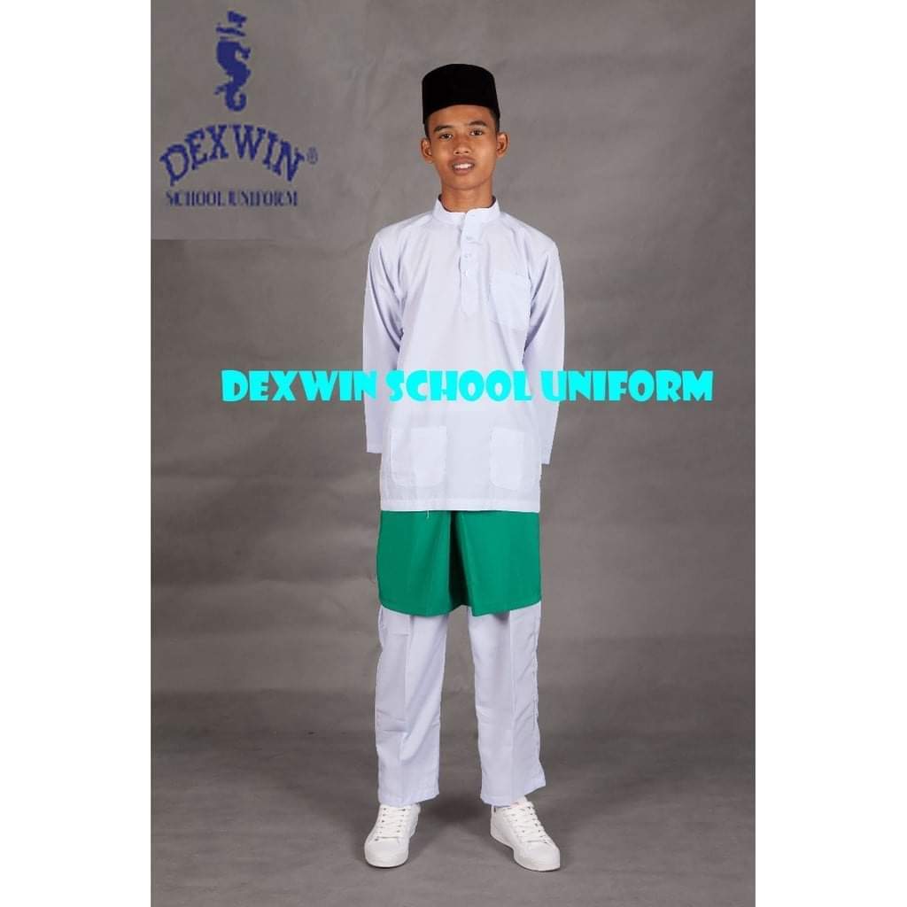 Dexwin baju melayu putih pakaian sekolah agama kain licin koshibo (BAJU ...