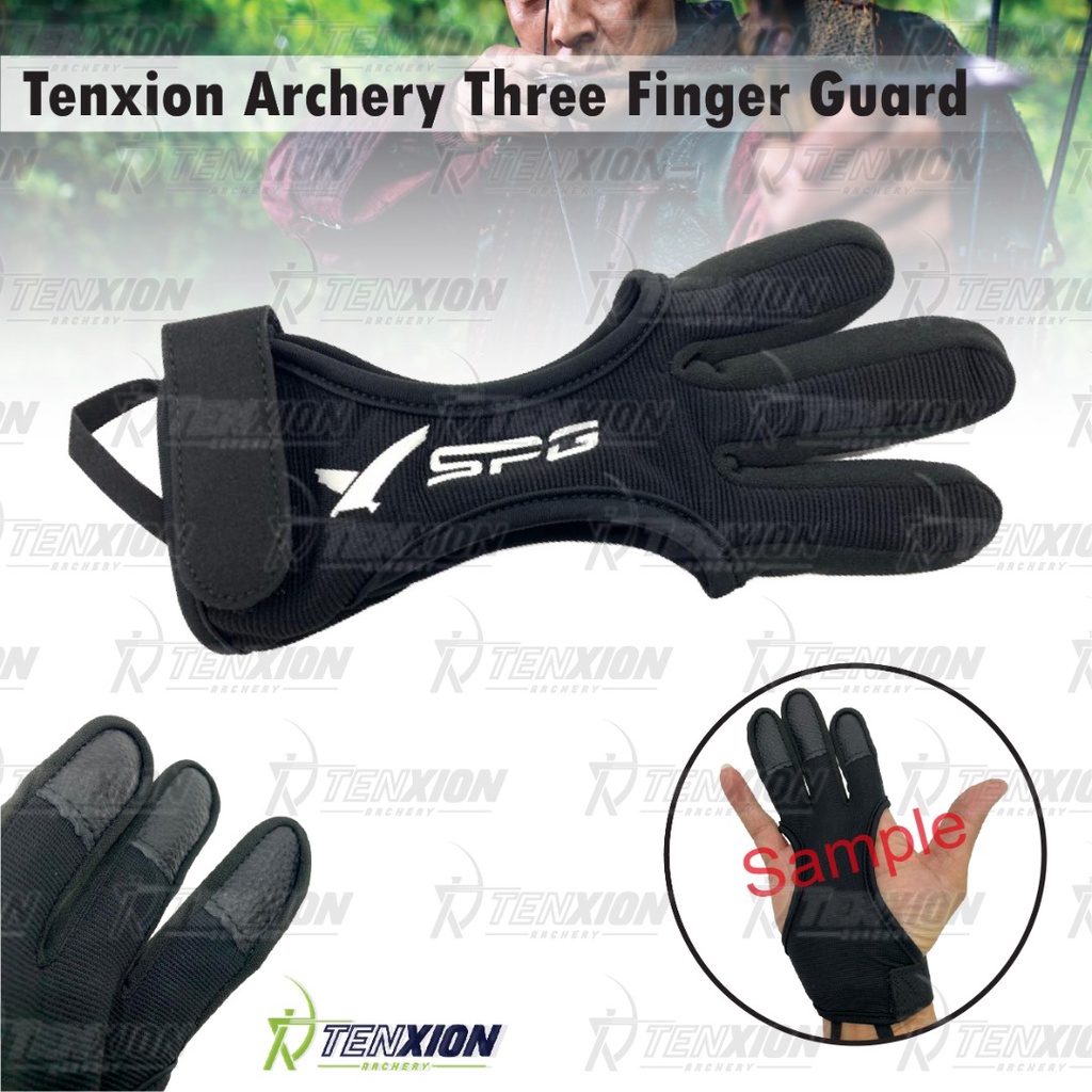TenXion Archery Leather Finger Gloves Guard Protector Tab Tap