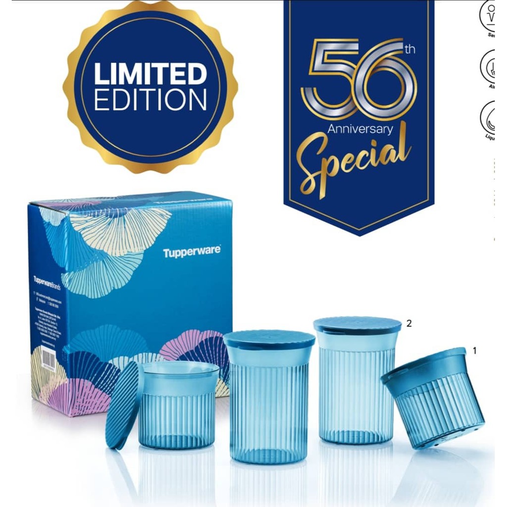 🔥LIMITED EDITION🔥Tupperware Elegant Round set(4pcs)56 Anniversary ...
