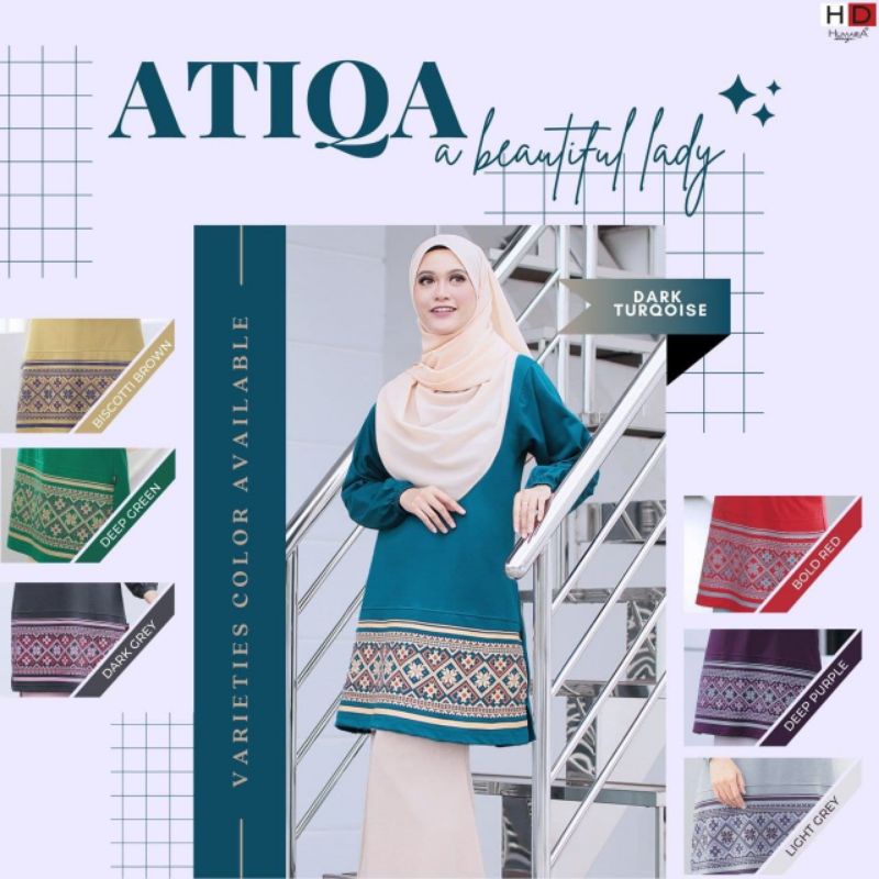 TSHIRT MUSLIMAH ATIQA by Humaira Design | Shopee Malaysia