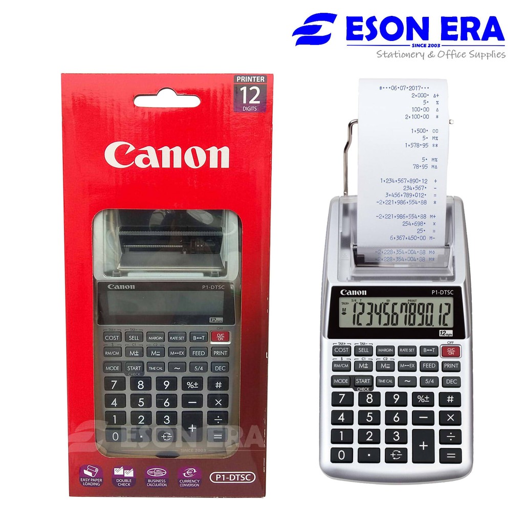Canon Desktop Printing Calculator 12 Digits P1DTSC with Adapter 100