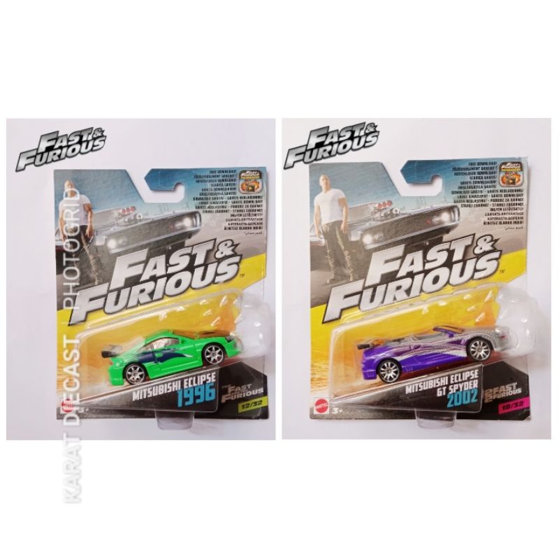 Fast & Furious Mattel 1:55. Mitsubishi Eclipse | Shopee Malaysia