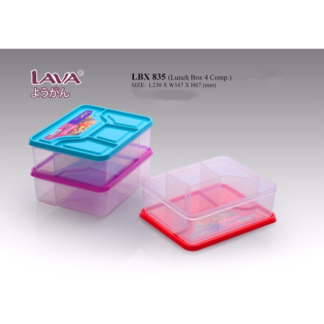 ABARO x LAVA Lunch Box LBX836 Food Container Lunch Box / Snap Lock Storage  Container