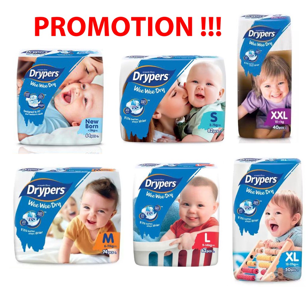 Drypers jumbo sale pack