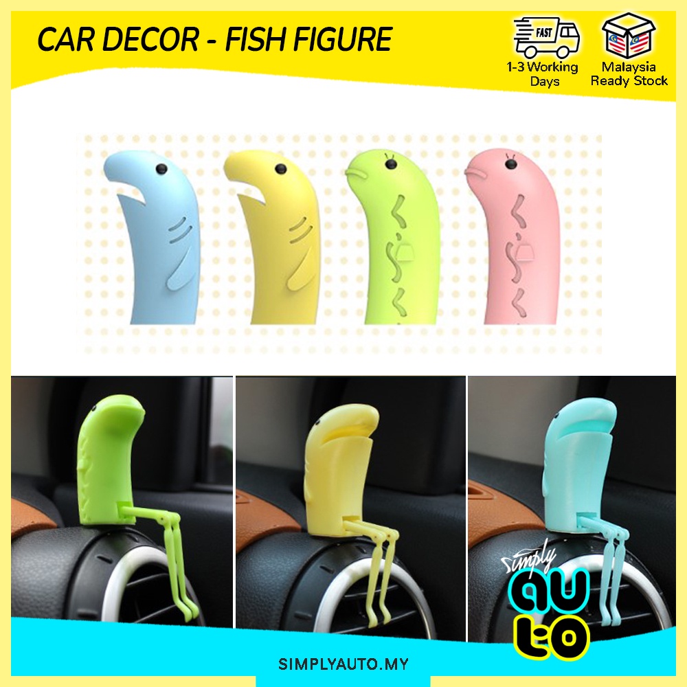 SIMPLYAUTO Fish Figure Car Decor and Car Vent Clips with Air Refresher ...