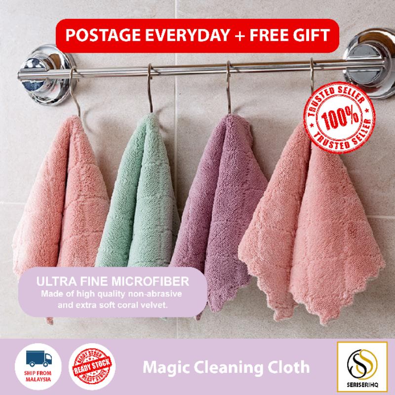 Kitchen Super Cleaning discloth Coral velvet oli-free Easy Wash Practical  Soft Dish Towels household cleaning products - AliExpress