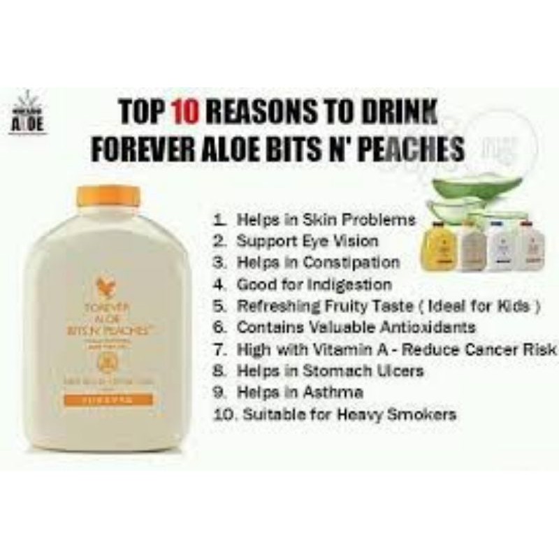 Forever Aloe Bits n Peaches | Shopee Malaysia