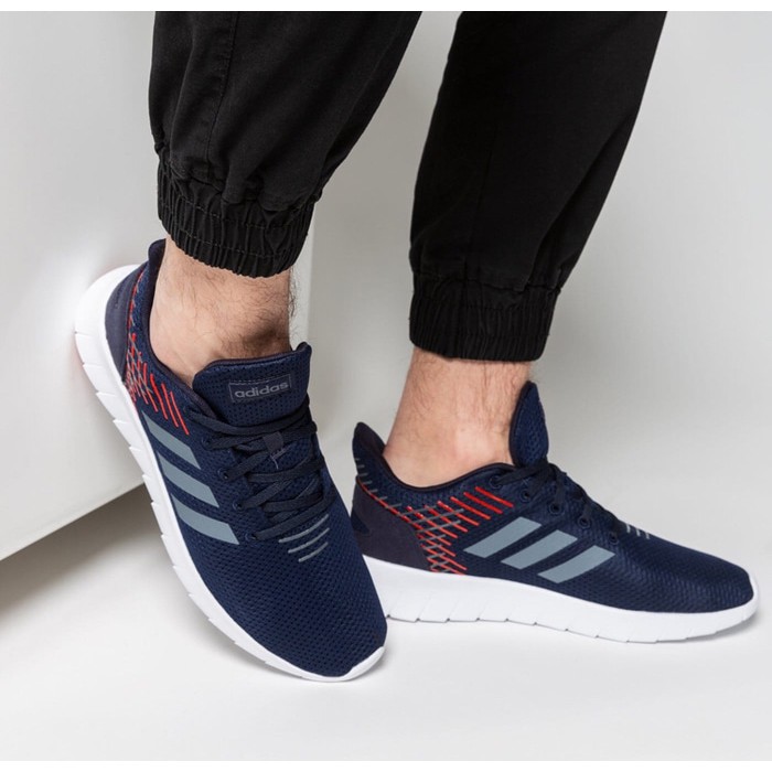 ADIDAS RUNNING SHOE ASWEERUN F36334 MEN NAVY BLUE ORANGE 100 AUTHENTIC Shopee Malaysia