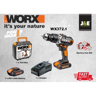 WORX WX372 POWERSHARE 20V Lithium ion Cordless Hammer Drill