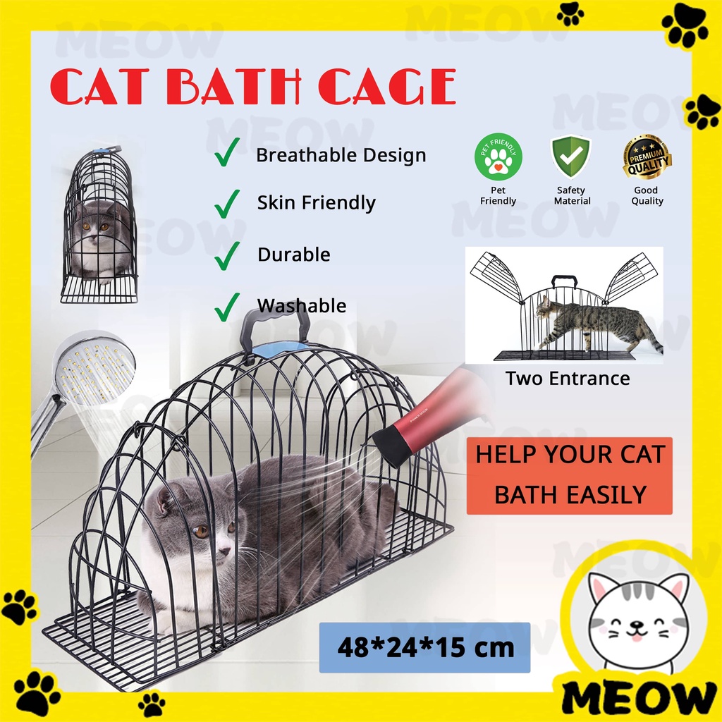 Cat bath outlet cage