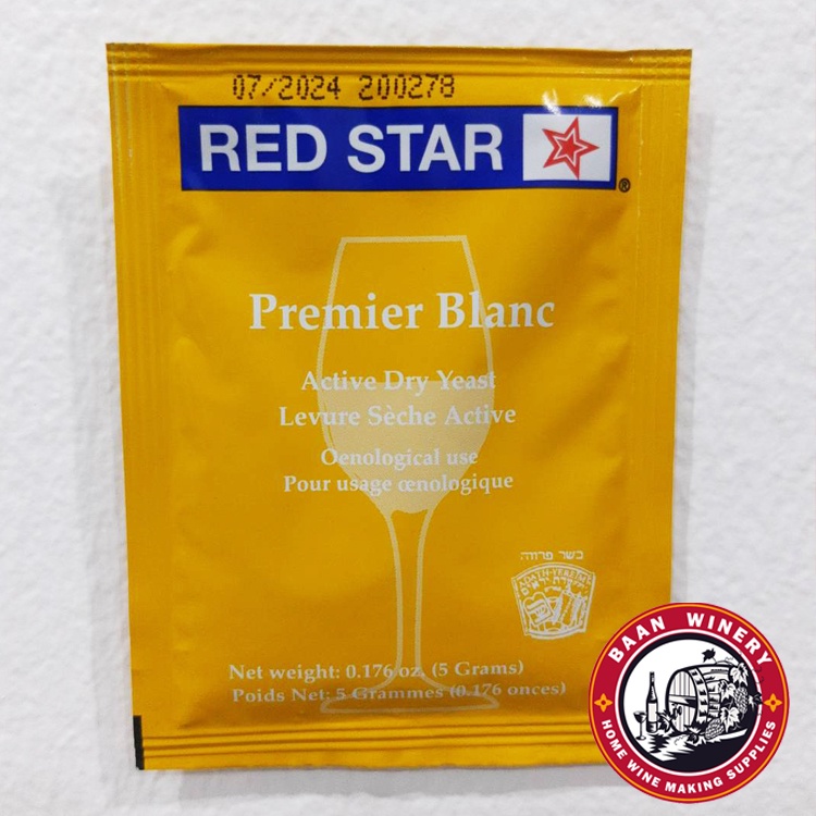 RED STAR Wine Fermented Yeast Pasteur Champagne Premeir Blanc 5g Yellow
