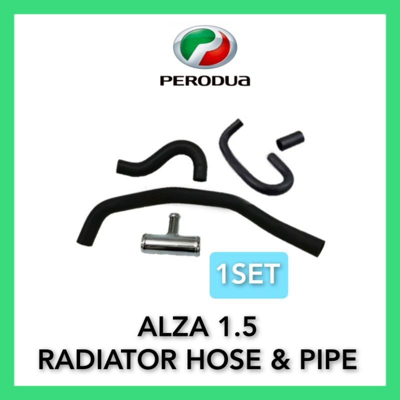 PERODUA ALZA 1.5 RADIATOR HOSE & PIPE SET 5PCS (TOP LOWER BY PASS PIPE ...
