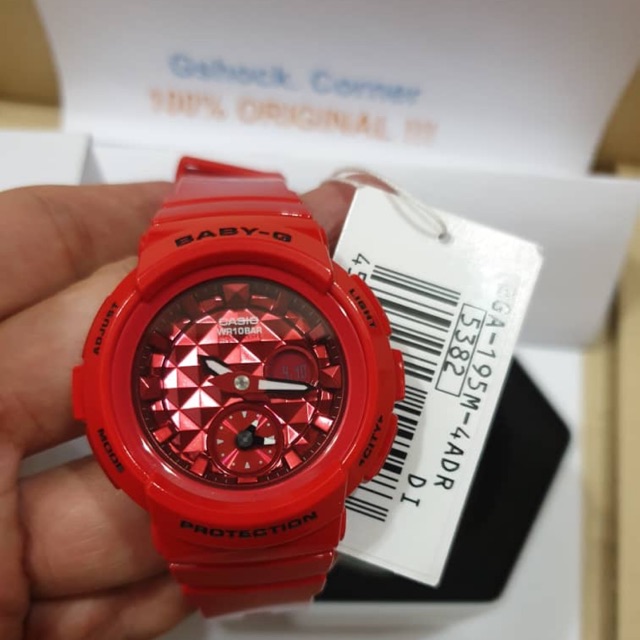 CASIO BABY G RED BGA195M BGA195M 4 BGA 195M 4 100 ORIGINAL