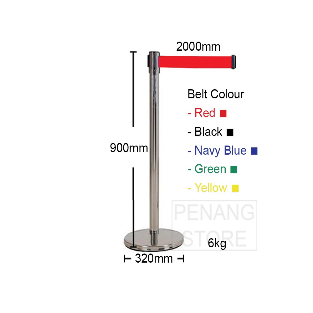 Stainless Steel Queue Stand Queue Up Stand Q-stand 2m belt | Shopee ...