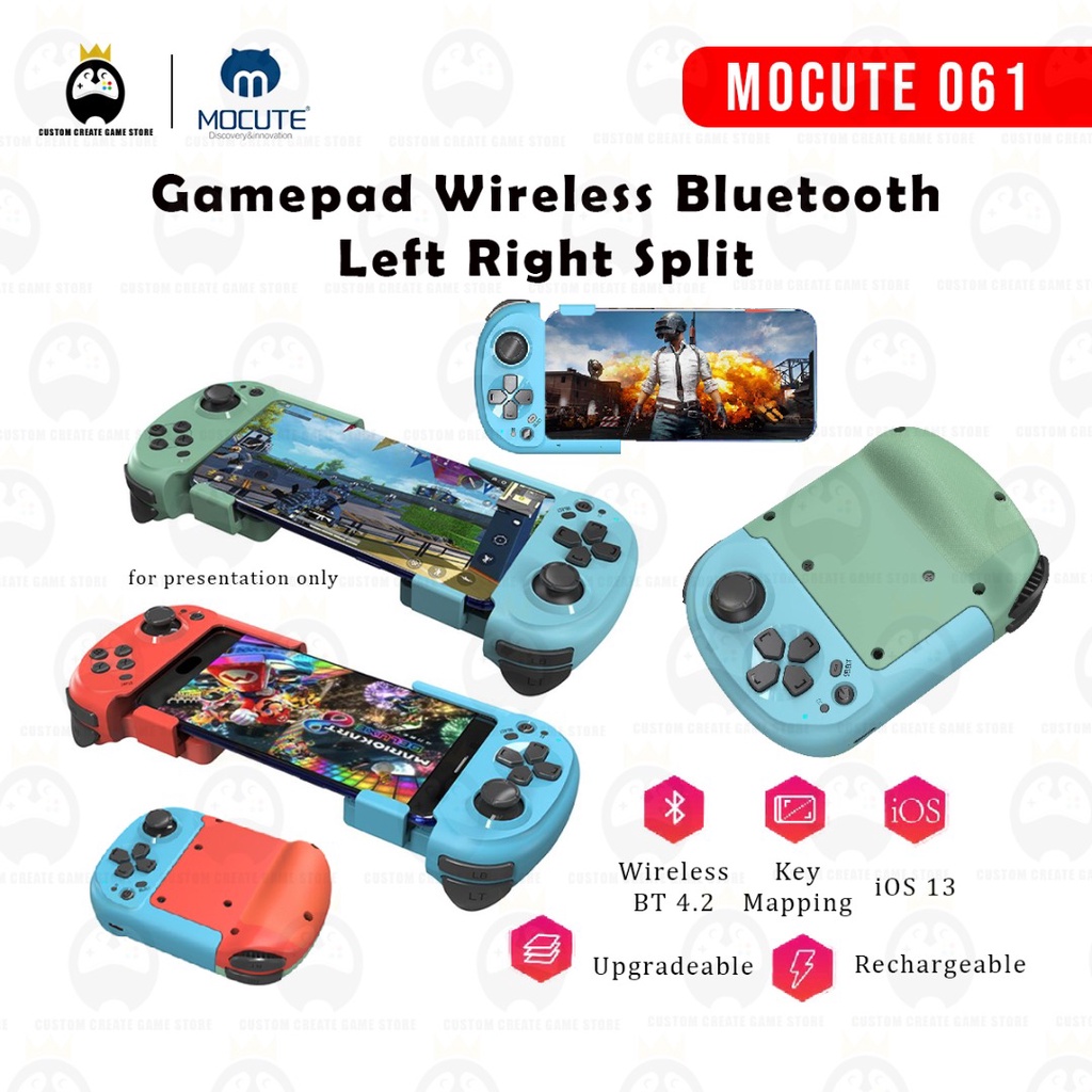 Mocute 061 Gamepad Wireless Bluetooth Left Right Split Game Controller  Type-C Gaming Portable Joystick Gamepads Android | Shopee Malaysia