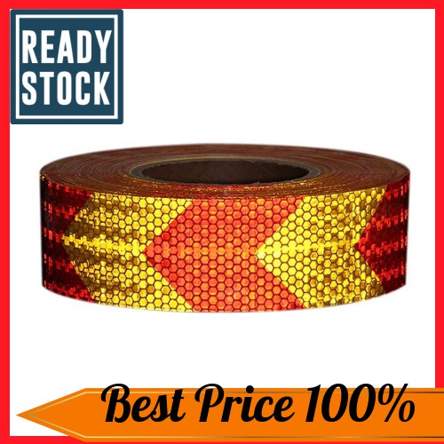 Arrow Safety Warning Conspicuity Reflective Tape Strip Sticker (Red ...