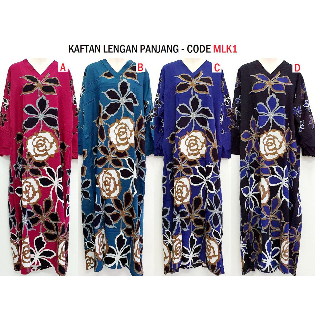 KAFTAN COTTON LENGAN PANJANG 5CORAK VIRAL BORONG Shopee Malaysia