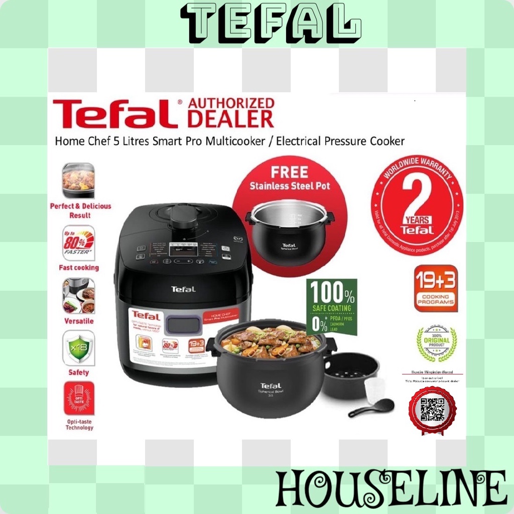 Tefal Home Chef Smart Pro Multicooker (Pressure Cooker) (CY625) (CY625D)  [Free Stainless Steel Pot]