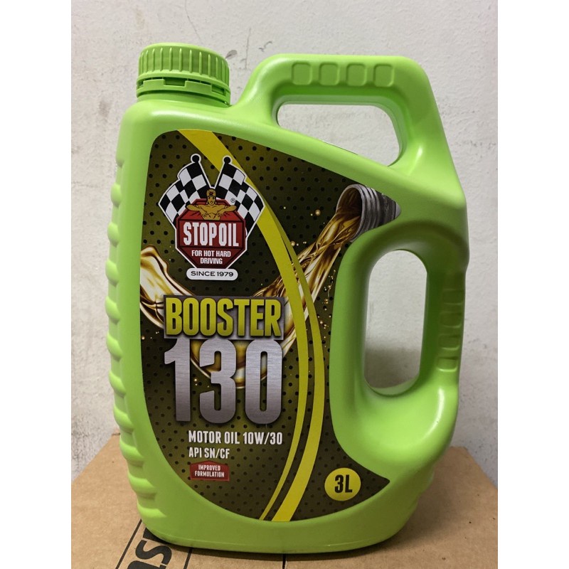 100% original STOP OIL Booster 130 Engine Oil 10W-30 (3L) | Shopee Malaysia