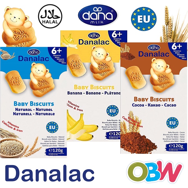 Danalac, Natural Baby Biscuits Finger Food Snack for Toddlers 6+ Month –  DANALAC