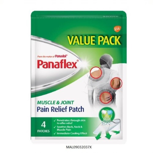 (4 PATCHES) Panadol Panaflex Extend for Muscle and Joint Pain Relief Green Muscle Joint Pana