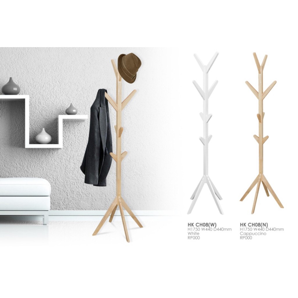 Tree Design Cloth/coat hanger (Solid rubberwood) | Shopee Malaysia