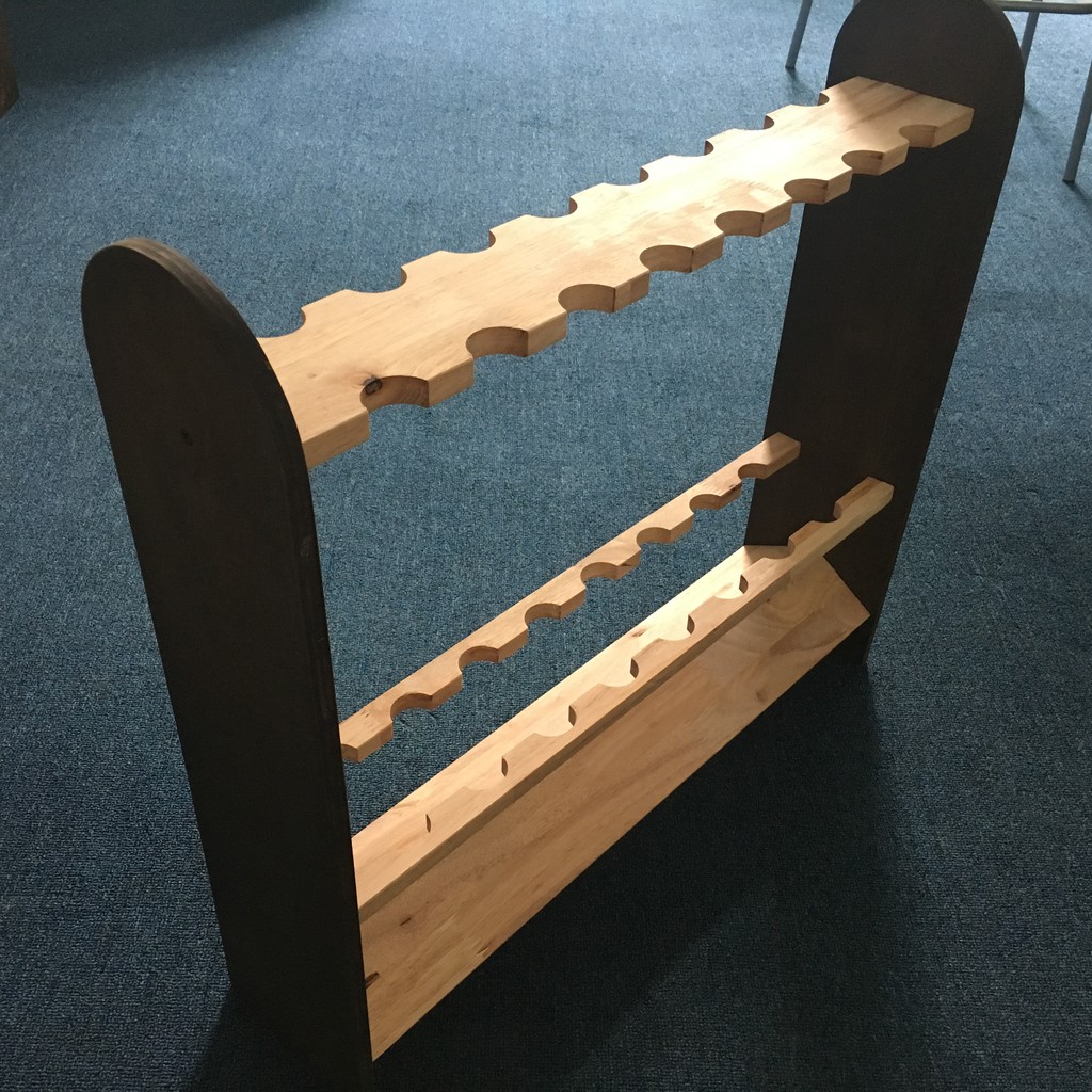 Wood rack fishing rod rack 16 slot Kayu rack kayu pancing rod rack ...