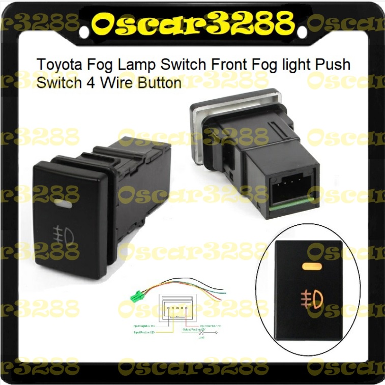 Toyota Fog Lamp Switch Front Fog light Push Switch 4 Wire Button Toyota