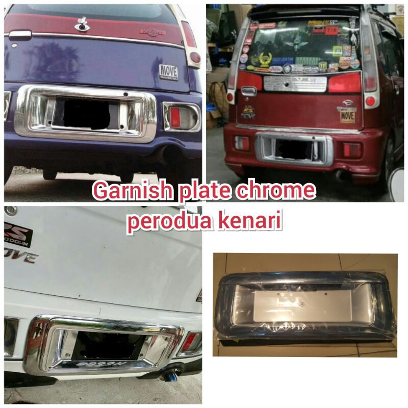 Perodua kenari rear plate holder chrome | Shopee Malaysia