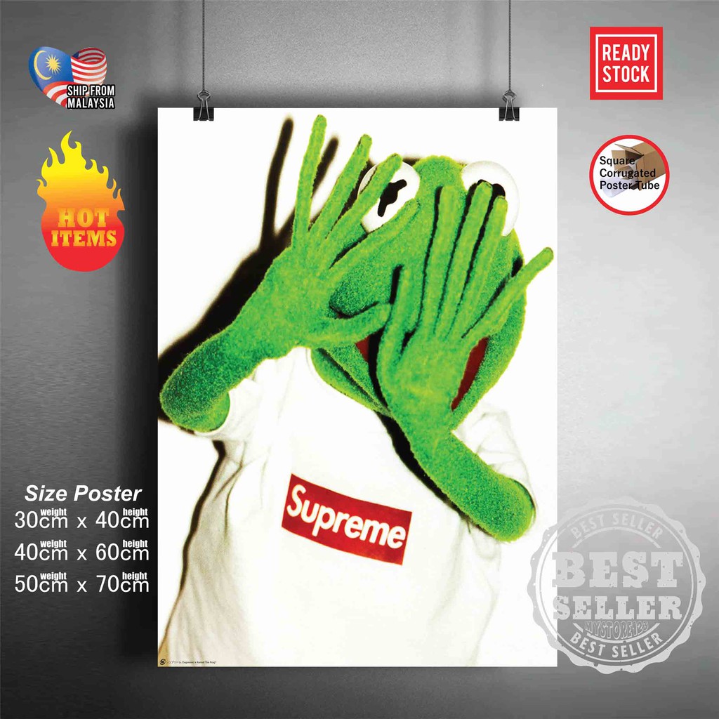 Supreme kermit clearance sticker