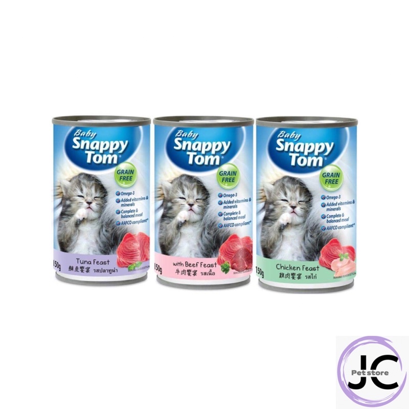 Baby Snappy Tom Canned Food Cat Wet Food 150g Shopee Malaysia