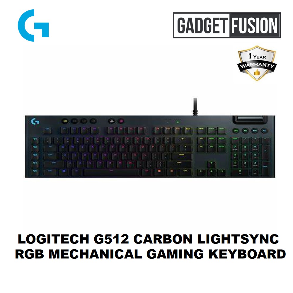 LOGITECH G512 CARBON LIGHTSYNC RGB MECHANICAL GAMING KEYBOARD - GX BLUE ...