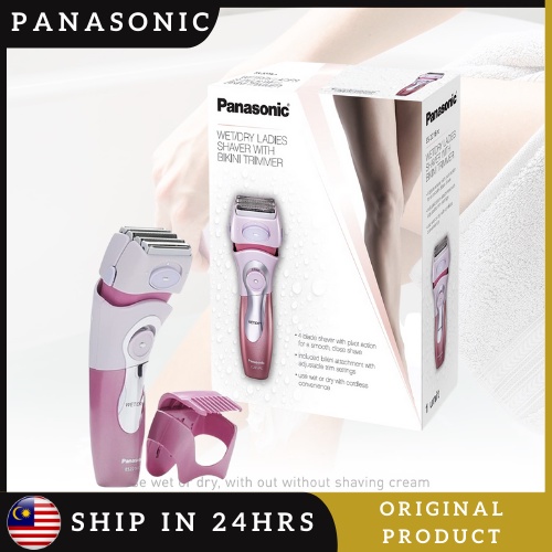 Panasonic Electric Shaver for Women ES2216PC Cordless 4 Blade Razor
