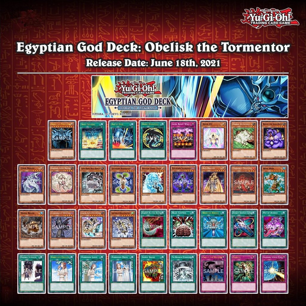 yugioh egyptian god deck release date Yu-Gi-Oh! Trading Cards Obelisk Deck, Multicolor : Toys & Games ADORENALINE@TCG Specialty Store |