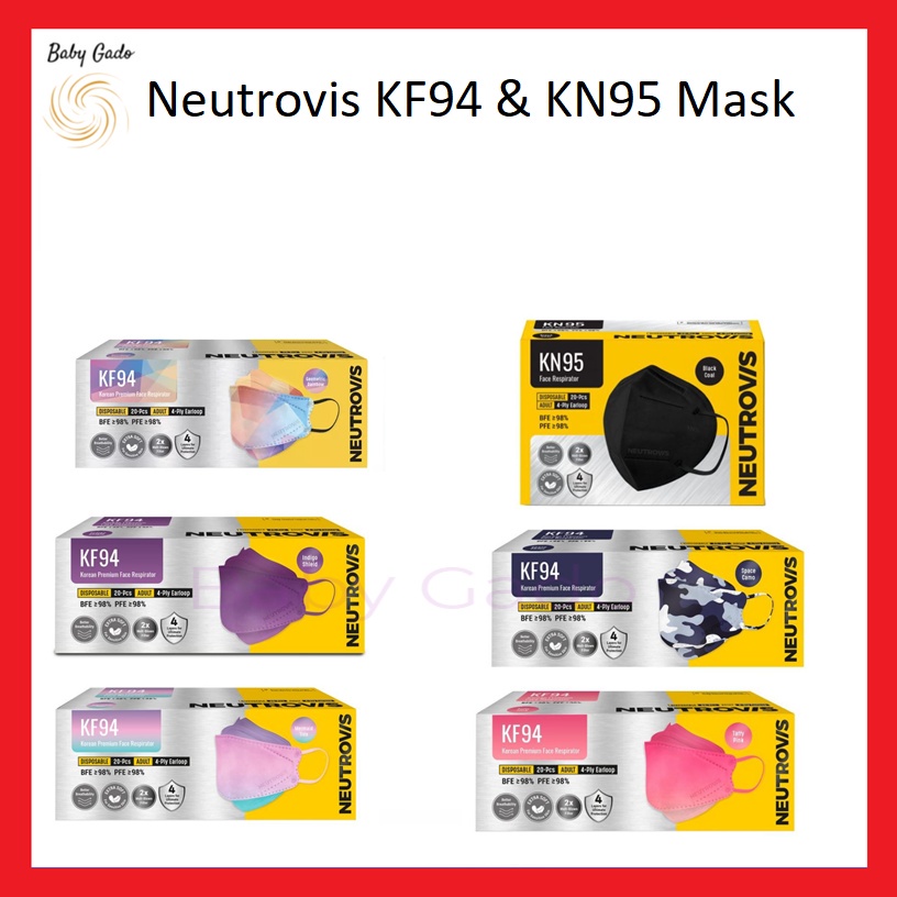 Original Neutrovis Medical Face Mask KF94 KN95 Premium Medical Face Mask Kid Kids Mask 3Ply /4
