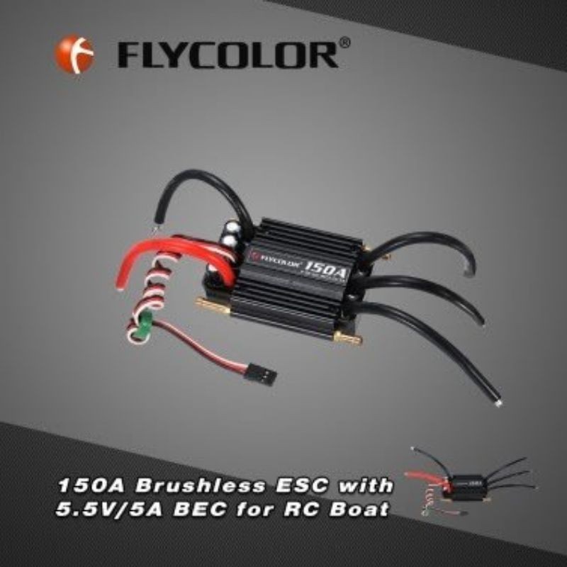 FLYCOLOR 2-6S 150A Waterproof Brushless ESC Speed Controller for RC ...