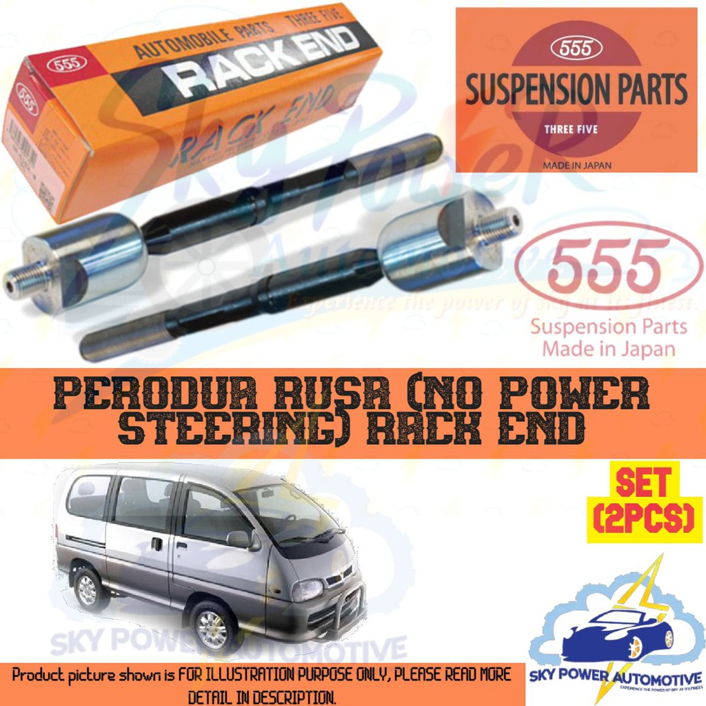 PERODUA RUSA (NO POWER STEERING) 555 JAPAN BRAND STEERING RACK END (SET ...