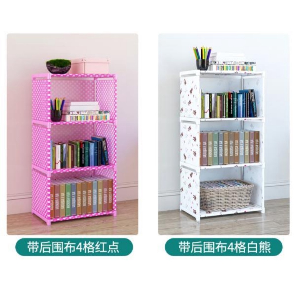 [Ready Stock]Korean DIY Upgraded 4 Tier 3 Column With/Without Rear ...