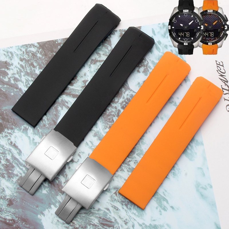 Top quality 20 21mm Fit For Tissot T TOUCH T013 T047 Soft Silicone