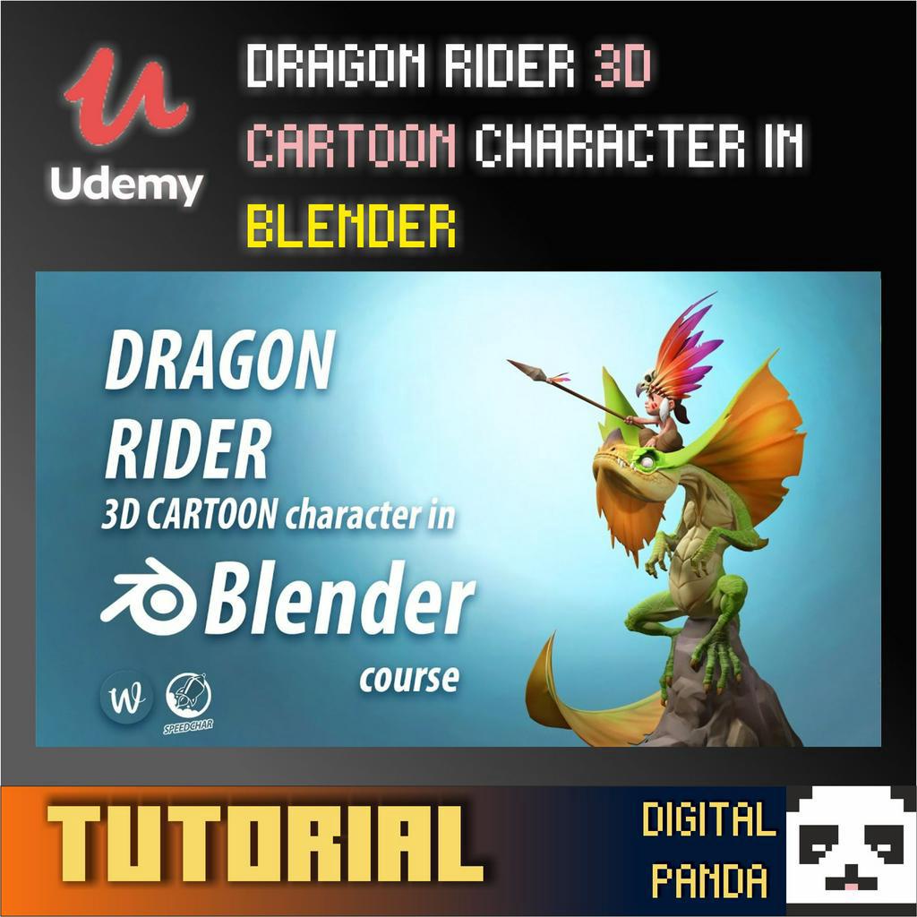 [ FULL TUTORIAL] DRAGON RIDER 3D CARTOON CHARACTER IN BLENDER | Shopee ...