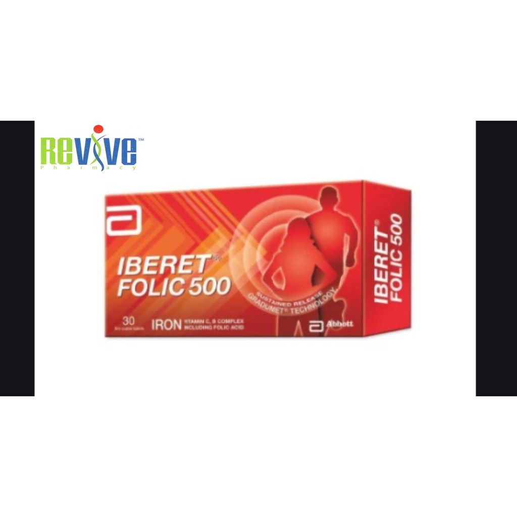 Iberet Folic 500 (30 tablets), Expiry Date 04/2025 Shopee Malaysia