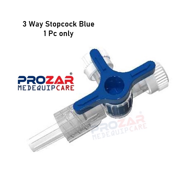 3 Way Stopcock With Lipid Resistant Availbale in Red or Blue 1PC ...