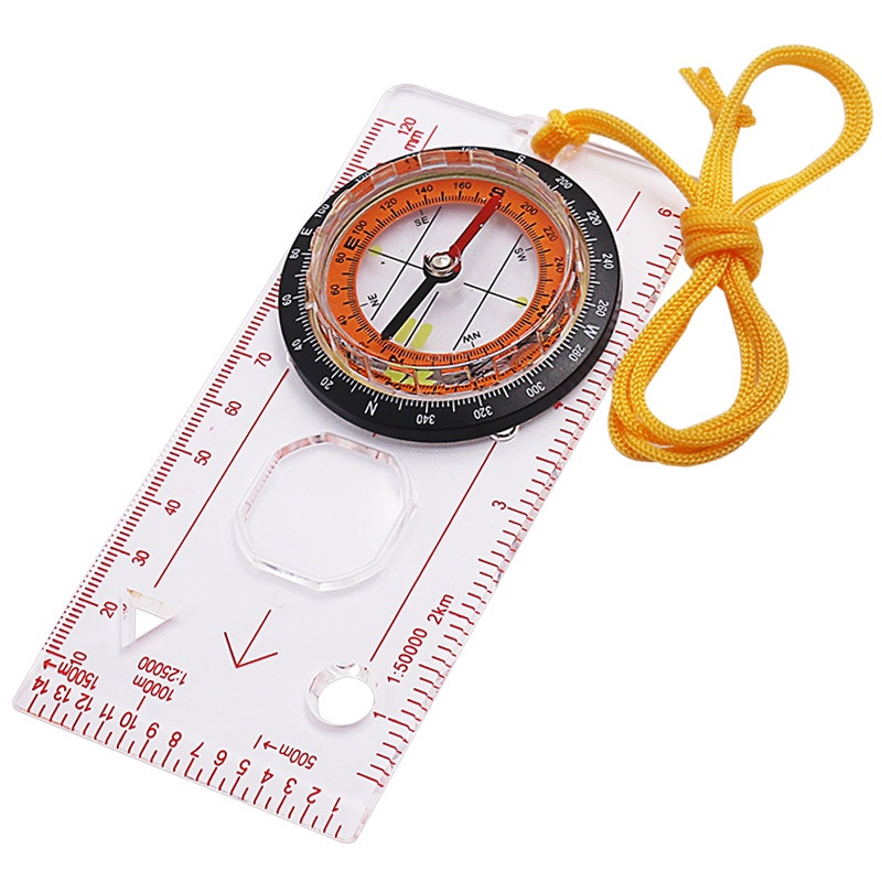 Outdoor Survival Compass Transparent Silva Type Liquid filled Acrylic ...