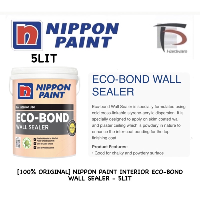 [100 ORIGINAL] NIPPON PAINT INTERIOR ECOBOND WALL SEALER UNDERCOAT