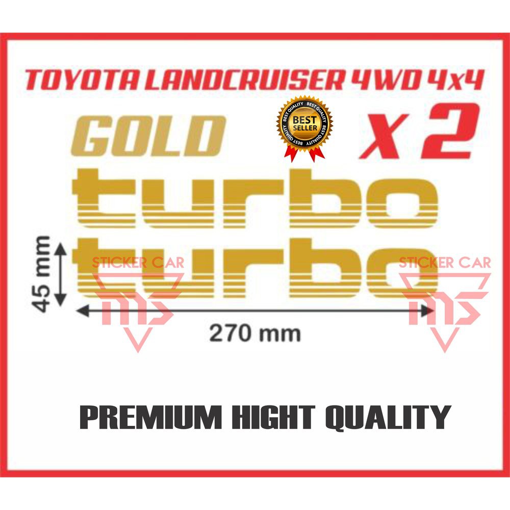 Toyota LAND CRUISER VX 80 TURBO Sticker STICKERS OEM PREMIUM 2PCS