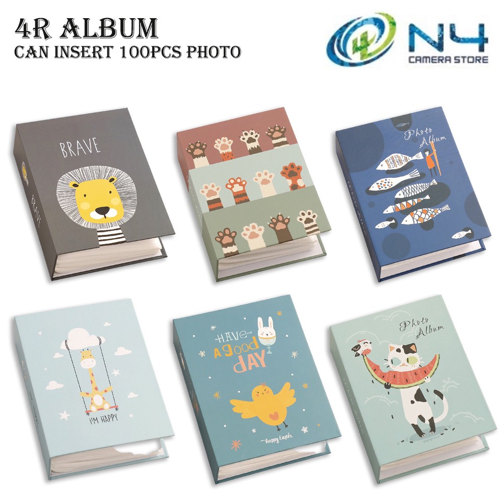 4R Album Insert Type Animals Small Album Kraft Paper 4R(100 Pcs ...