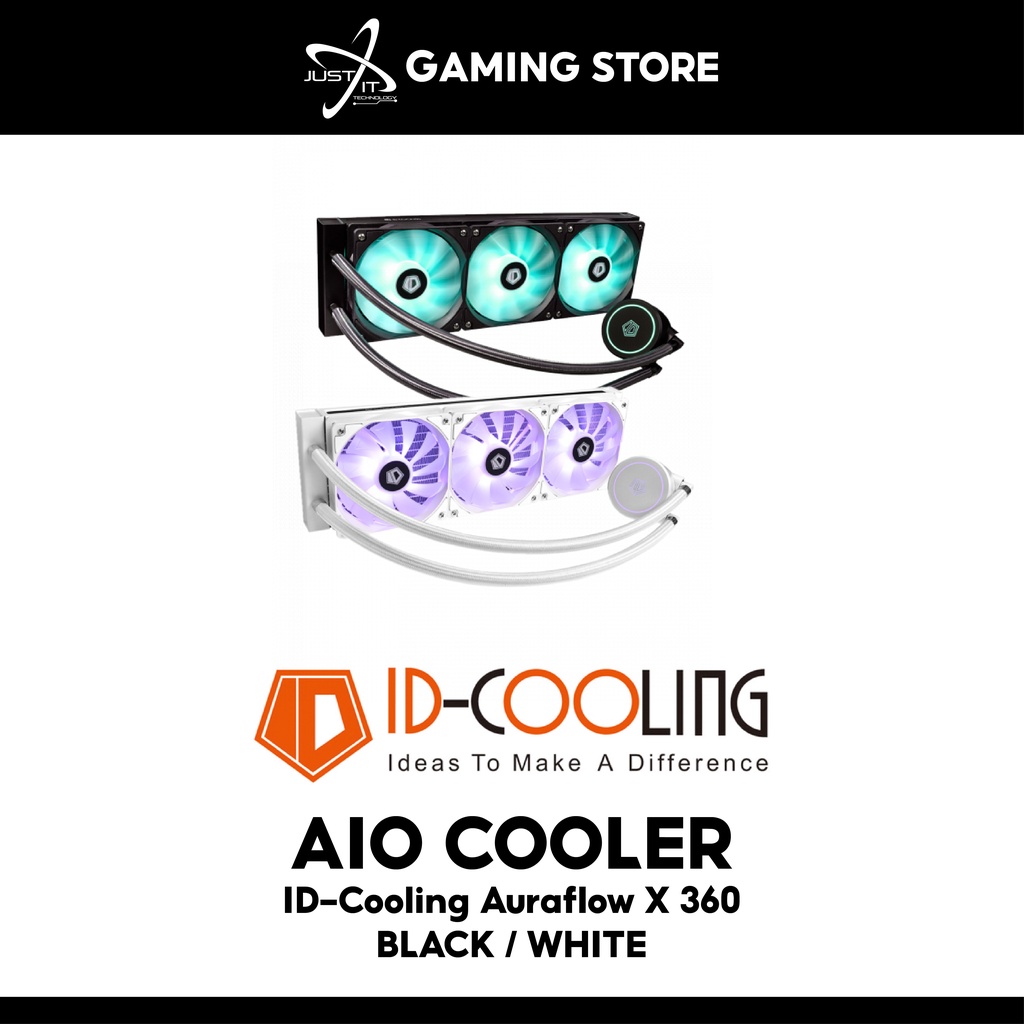 ID-COOLING AURAFLOW X 360 RGB LIQUID COOLER ( BLACK / SNOW EDITION ...