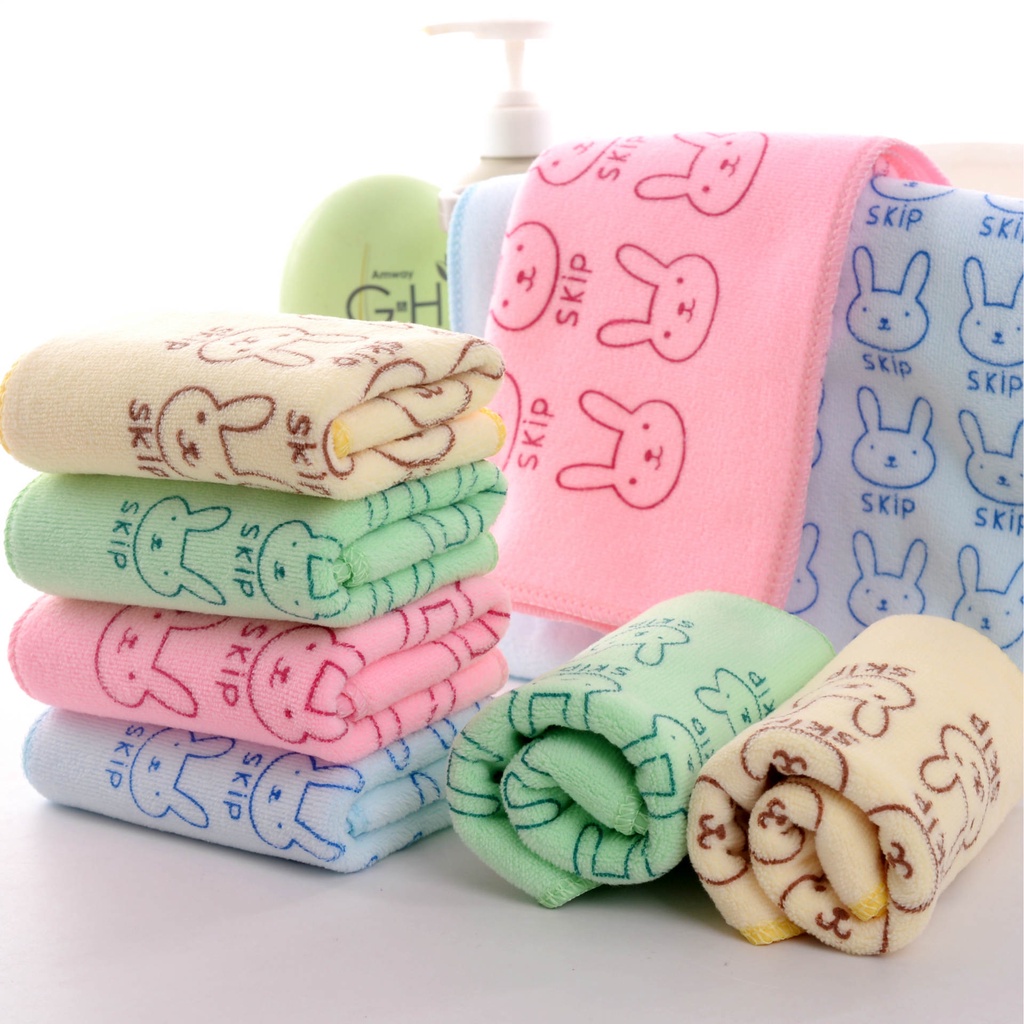 【25x50cm】 MB Absorbent Towel Cute Rabbit Design Multifunction Infant ...