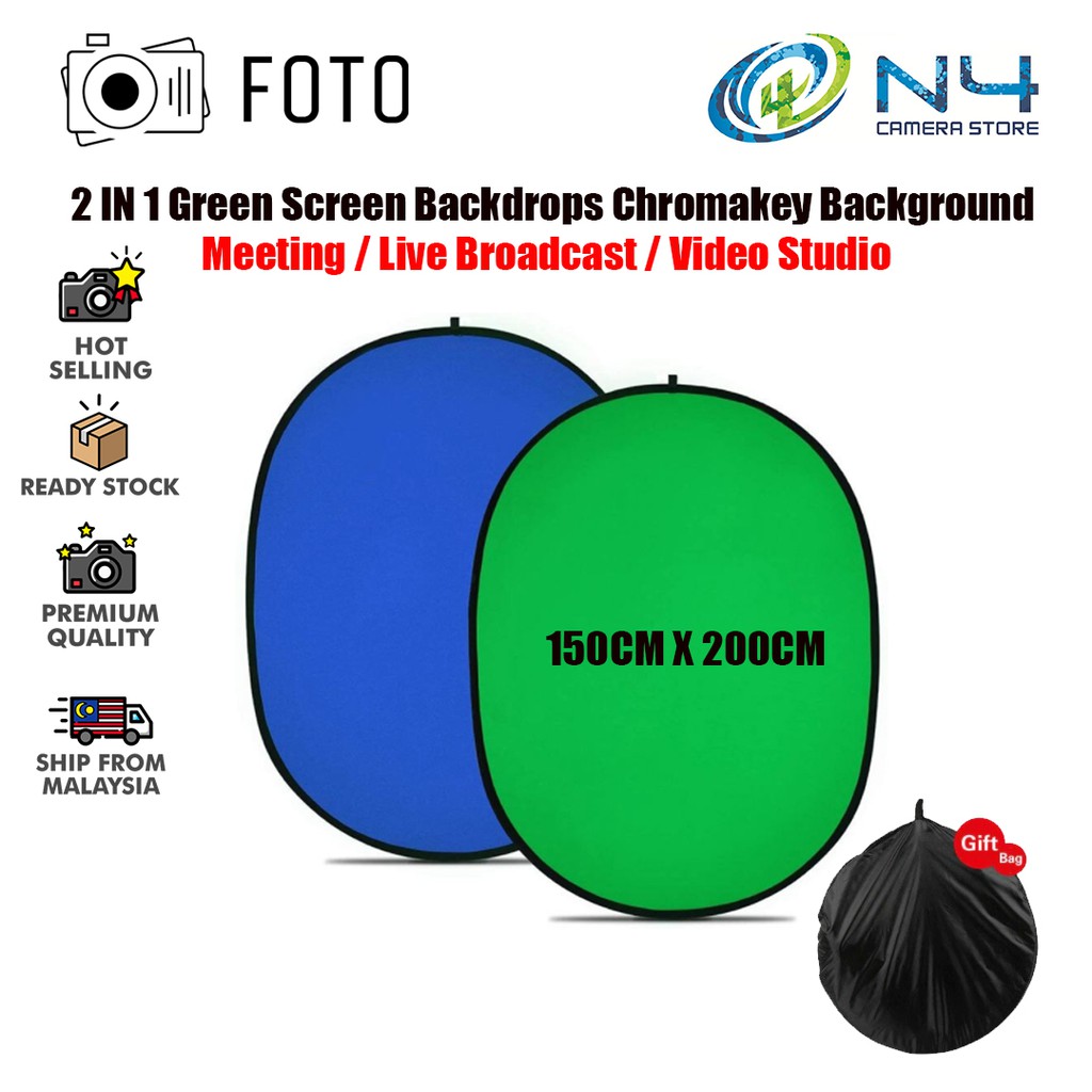 2 In 1 Green Screen Blue Screen Photo Background Photography Backdrops ...